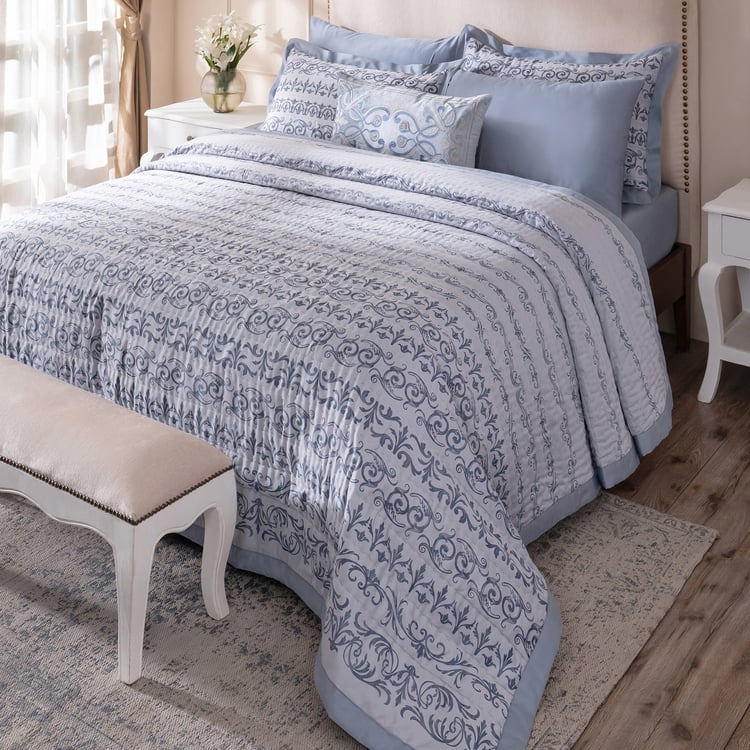 MASPAR Ornamental Elegance Cotton 8Pcs Double Bed-In-A-Bag Set