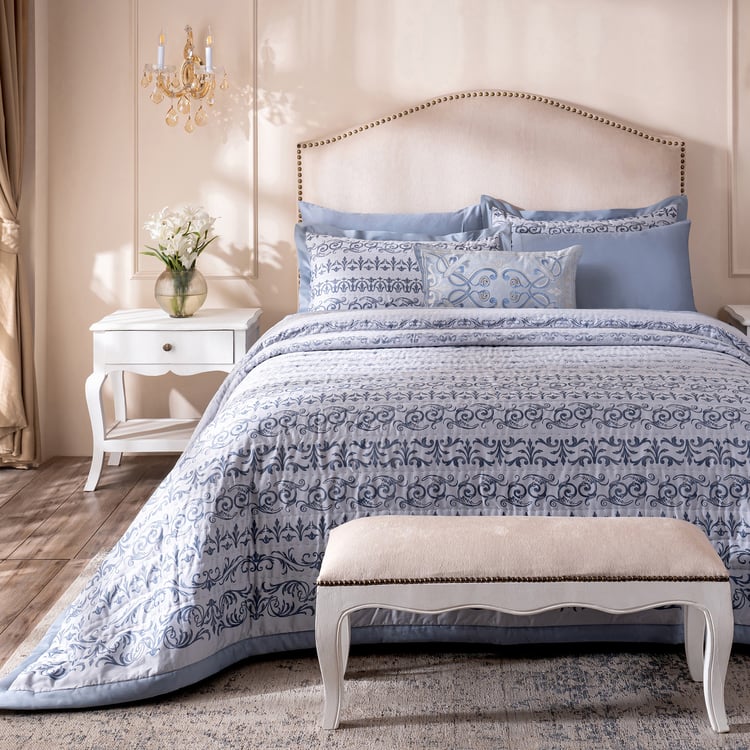 MASPAR Ornamental Elegance Cotton 8Pcs Double Bed-In-A-Bag Set