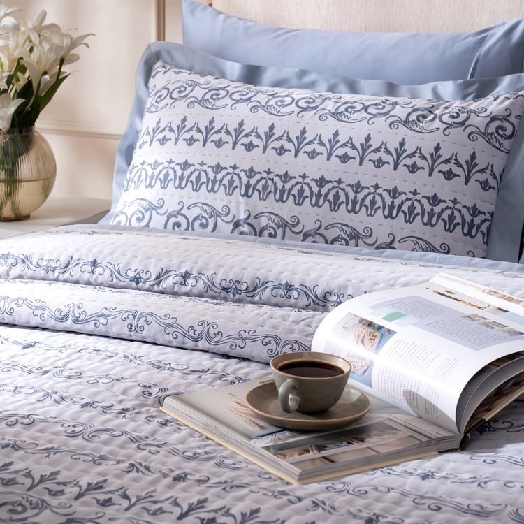 MASPAR Ornamental Elegance Cotton 8Pcs Double Bed-In-A-Bag Set