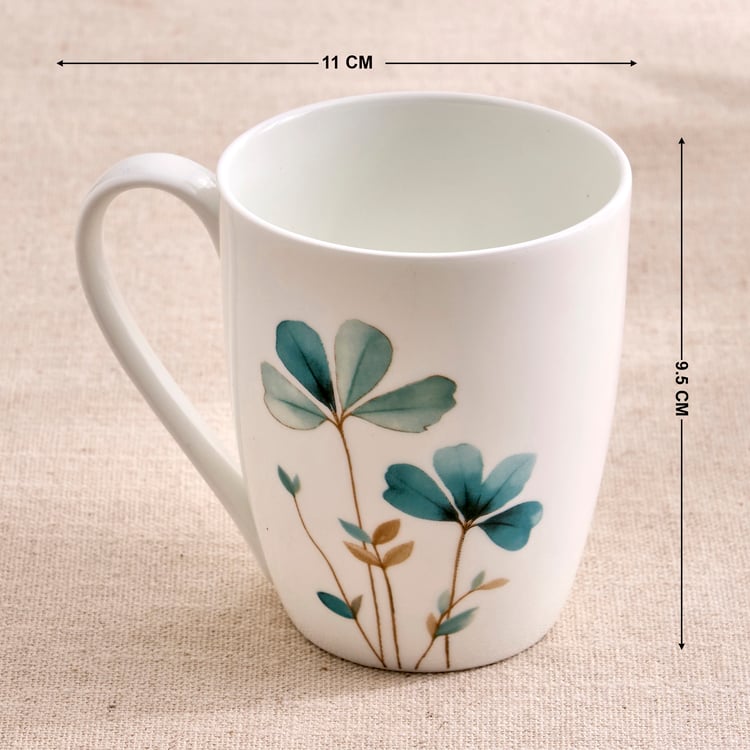 Lucas Oliva Bone China Floral Print Mug - 340ml