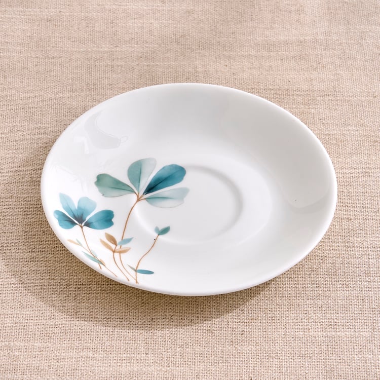 Lucas Oliva Bone China Printed Cup and Saucer Set - 210ml