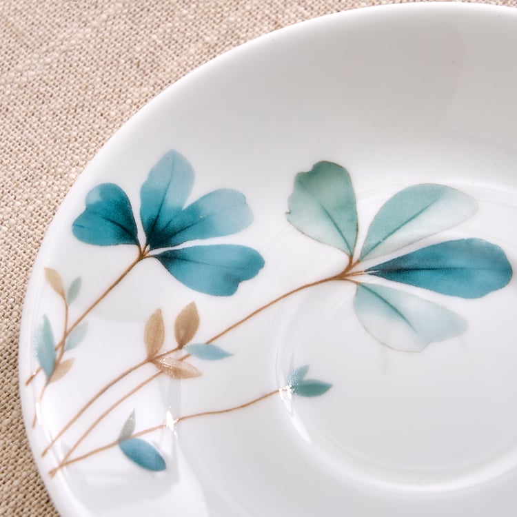 Lucas Oliva Bone China Printed Cup and Saucer Set - 210ml