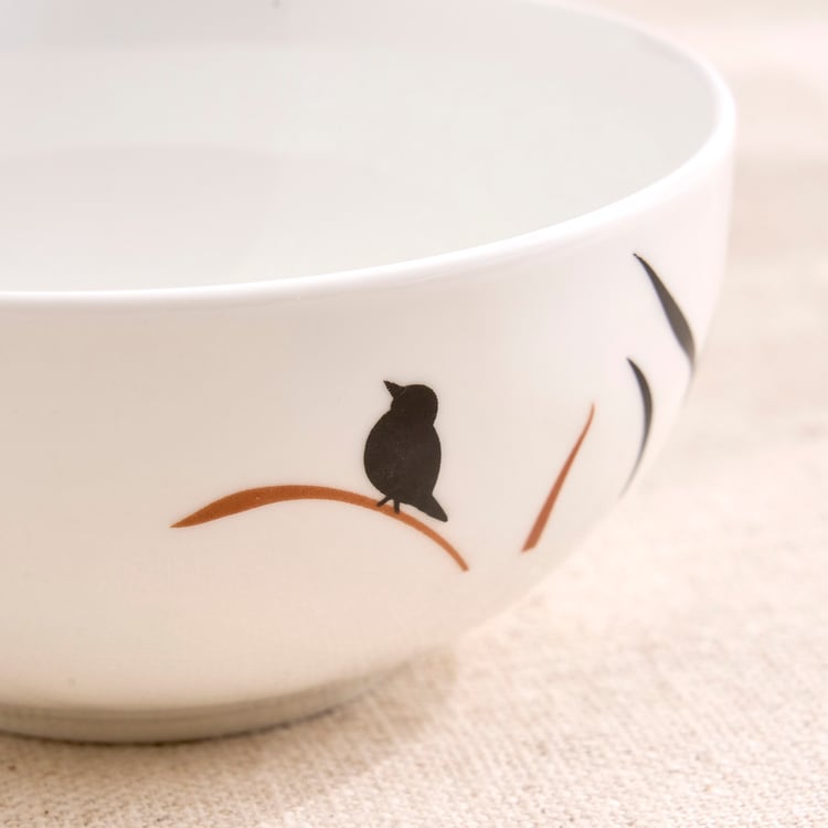 Lucas Bird Bone China Printed Katori - 240ml