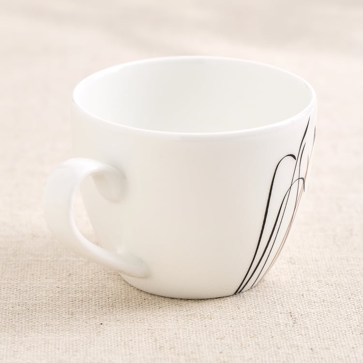 Lucas Bone China Bird Printed Cup and Saucer - 210 ml