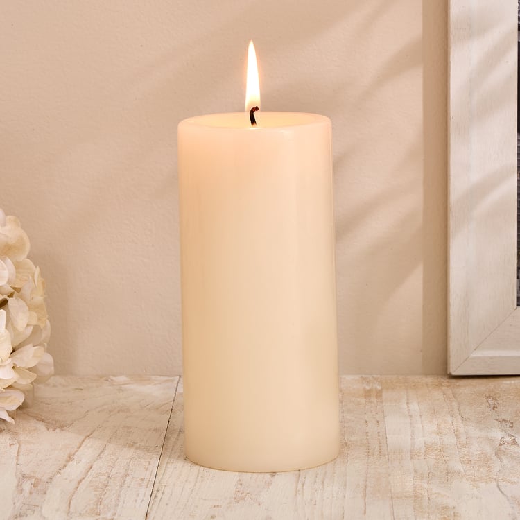 Essentials Lumera Vanilla Scented Pillar Candle