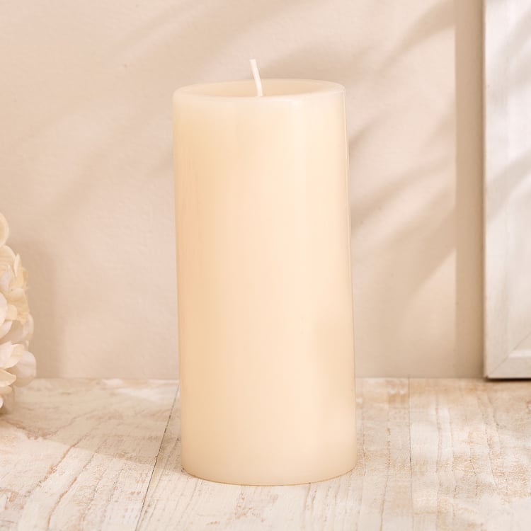 Essentials Lumera Vanilla Scented Pillar Candle