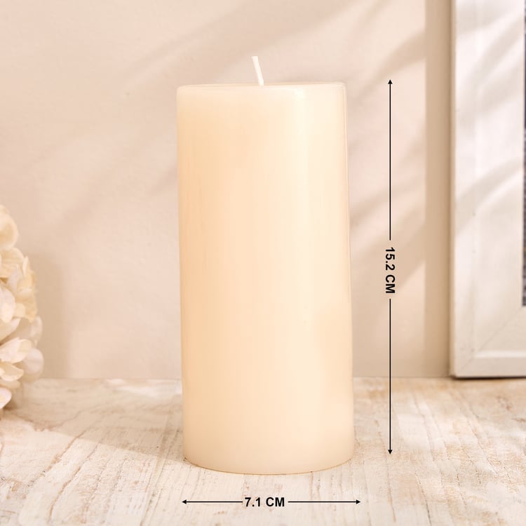 Essentials Lumera Vanilla Scented Pillar Candle