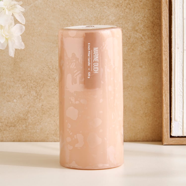 Essentials Lumera Marine Oudh Scented Pillar Candle