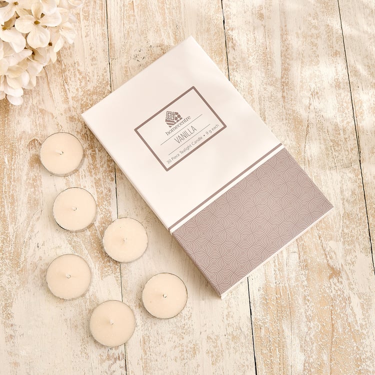 Essentials Lumera Set of 30 Vanilla Scented T-Light Candles