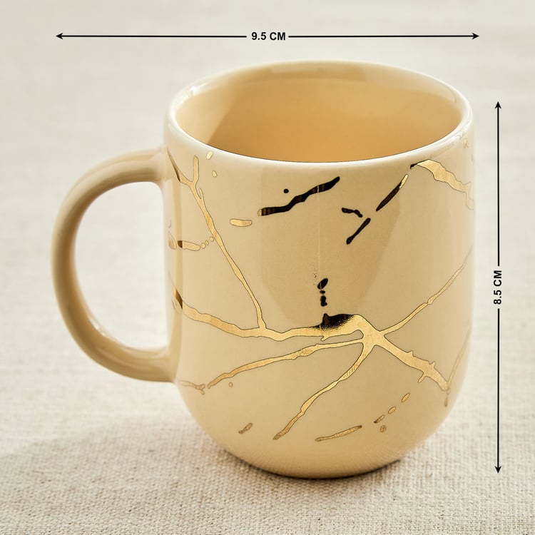 Corsica Marble Set of 4 Porcelain Coffee Mugs - 230ml