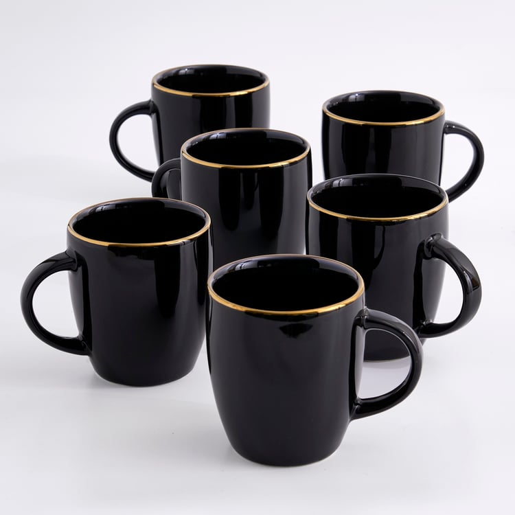 Corsica Alton Set of 6 Porcelain Coffee Mugs - 180ml