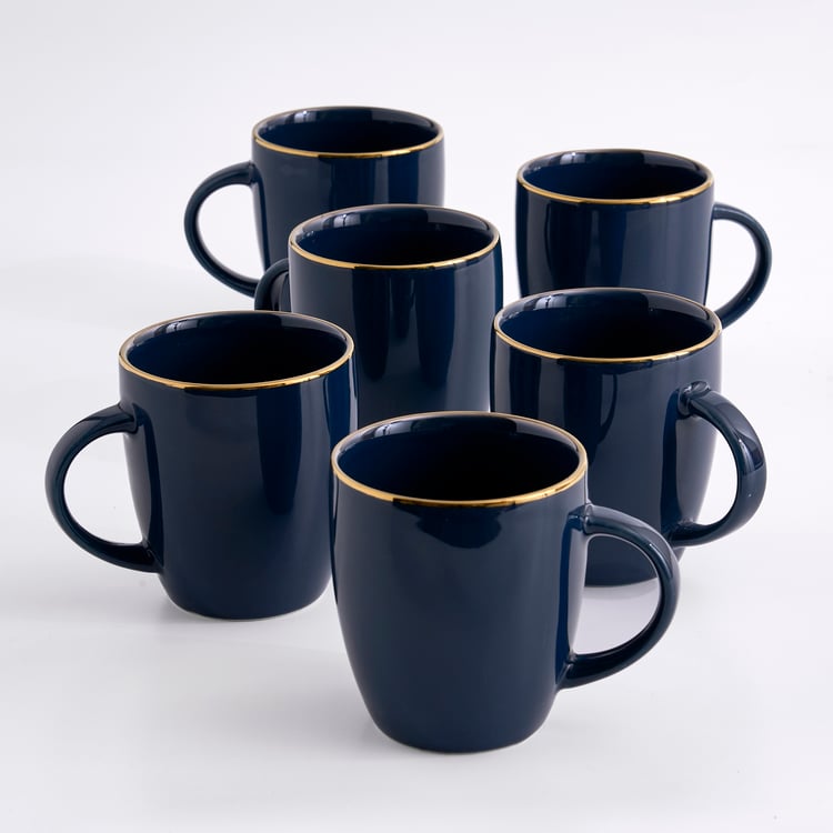 Corsica Alton Set of 6 Porcelain Coffee Mugs - 180ml