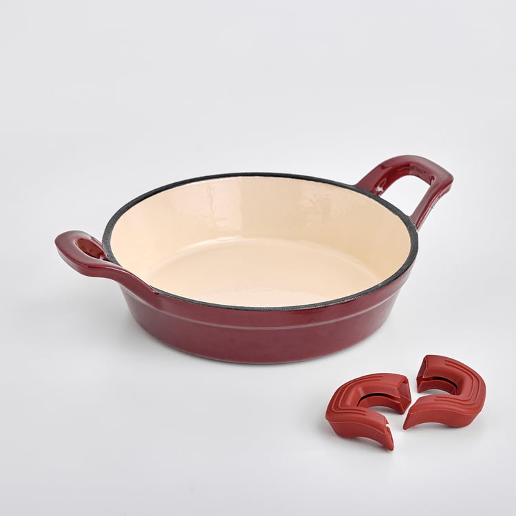 Terra Tales Sally Enamelled Cast Iron Mini Kadhai with Sleeve - 700ml