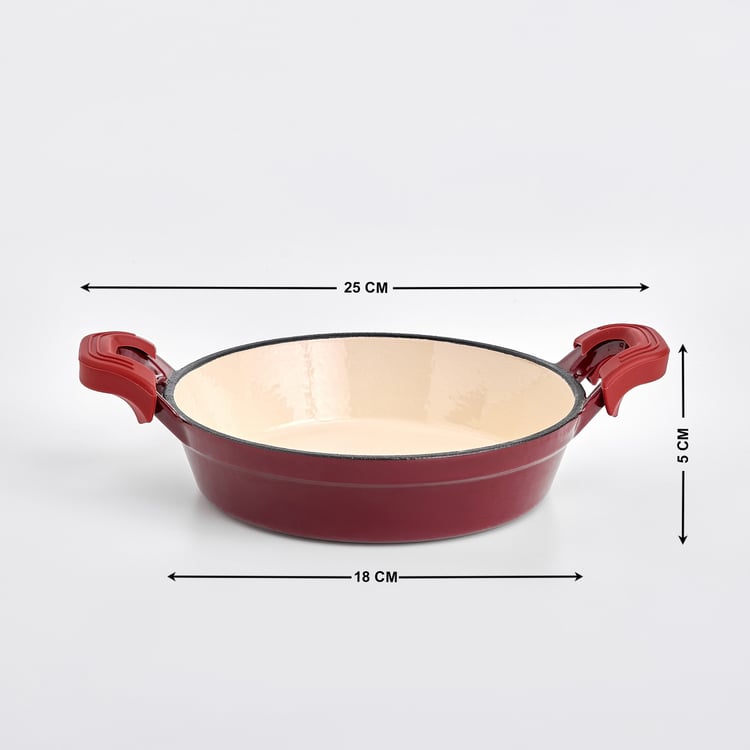 Terra Tales Sally Enamelled Cast Iron Mini Kadhai with Sleeve - 700ml