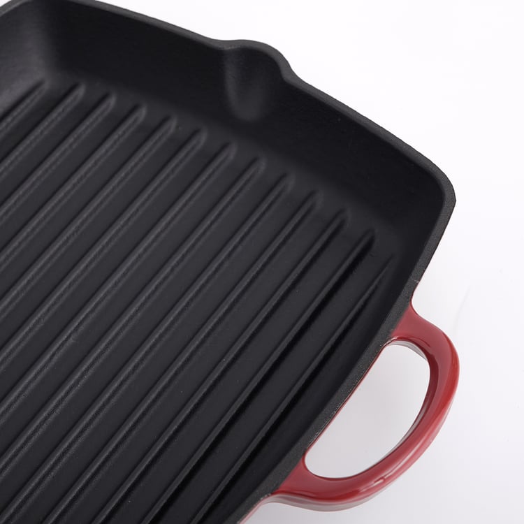Terra Tales Sally Enamelled Cast Iron Grill Pan with Sleeve