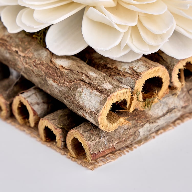 Lets Garden Cedar Dried Flower on Log