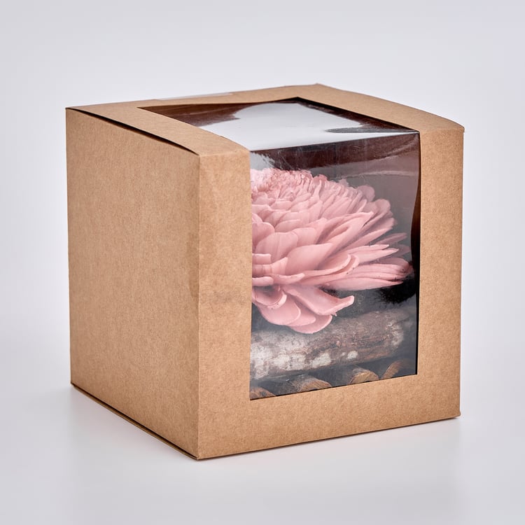 Lets Garden Cedar Dried Sola Flower on Log