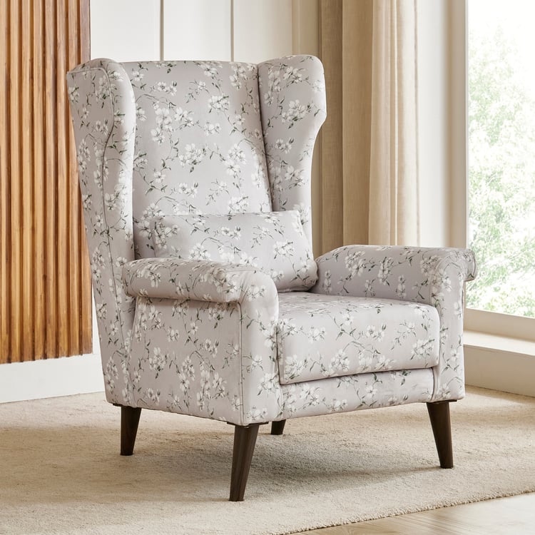 Ashford Fabric Wing Chair with Cushion - Taupe