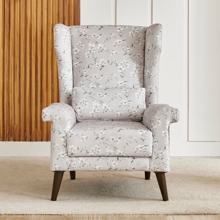 Ashford Fabric Wing Chair with Cushion - Taupe