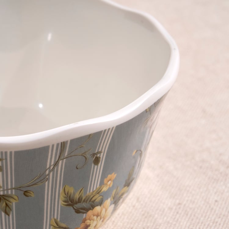 Norvia Set of 2 Melamine Floral Print Serving Bowls - 600ml