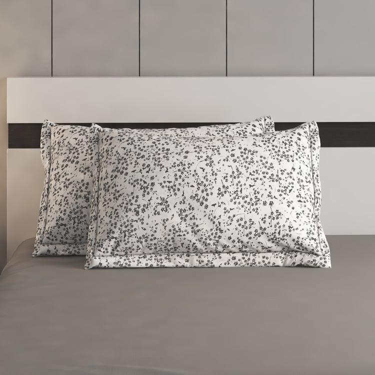 Ezra Rena Set of 2 Floral Print Pillow Covers - 70x45cm