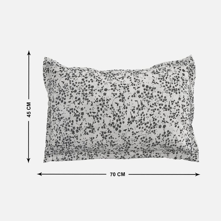 Ezra Rena Set of 2 Floral Print Pillow Covers - 70x45cm