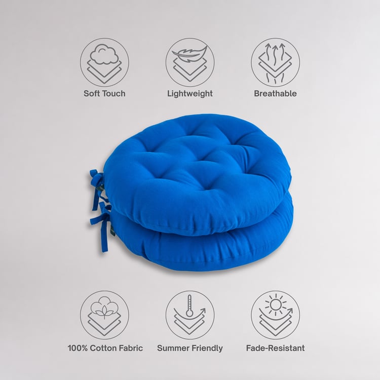 SKANDA FAB Set of 4 Cotton Cushion Chair Pads - 40x40cm
