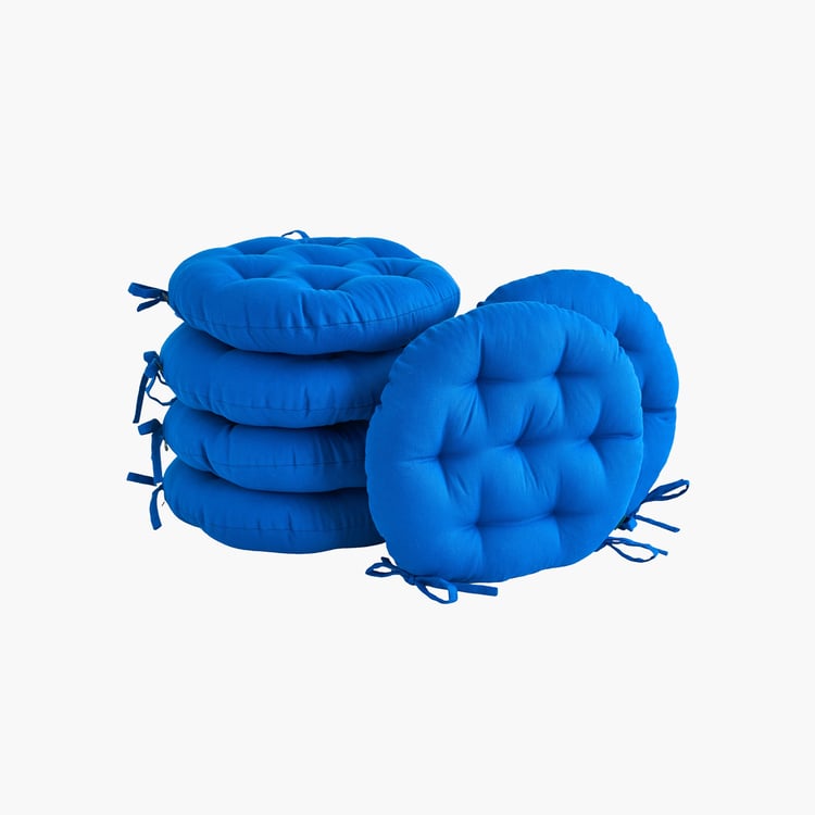 SKANDA FAB Set of 6 Cotton Cushion Chair Pads - 40x40cm