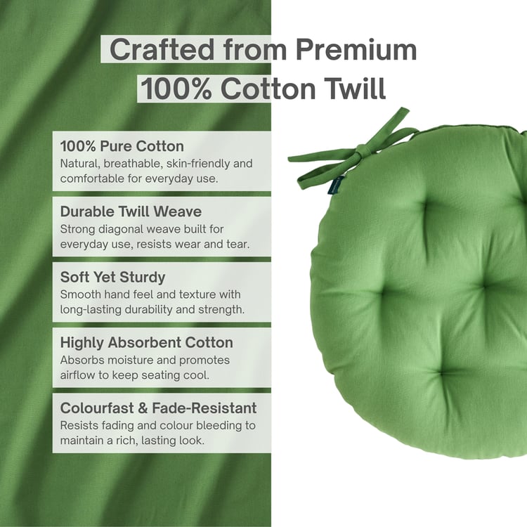 SKANDA FAB Set of 6 Cotton Cushion Chair Pads - 40x40cm