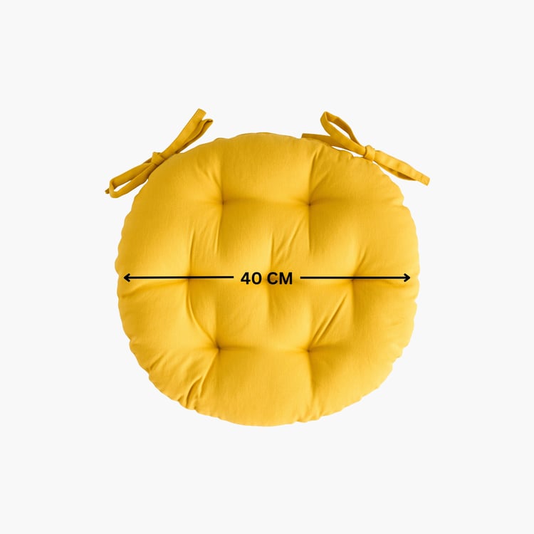 SKANDA FAB Set of 2 Cotton Cushion Chair Pads - 40x40cm