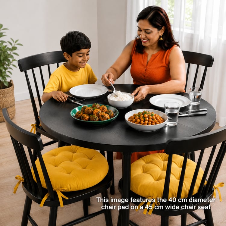 SKANDA FAB Set of 2 Cotton Cushion Chair Pads - 40x40cm