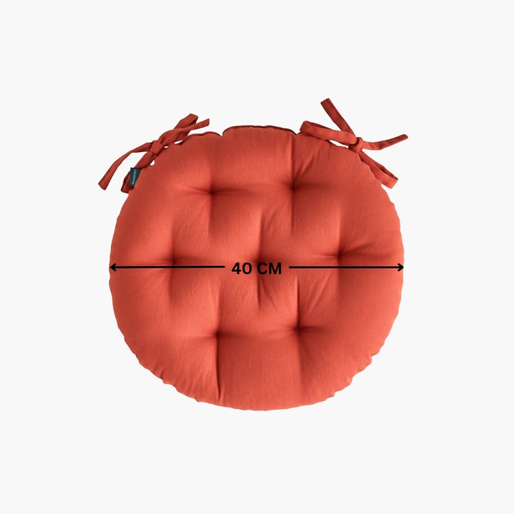 SKANDA FAB Set of 3 Cotton Cushion Chair Pads - 40x40cm