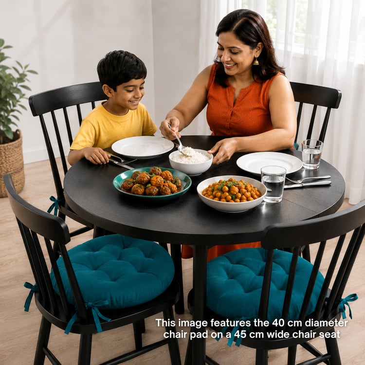 SKANDA FAB Set of 2 Cotton Cushion Chair Pads - 40x40cm