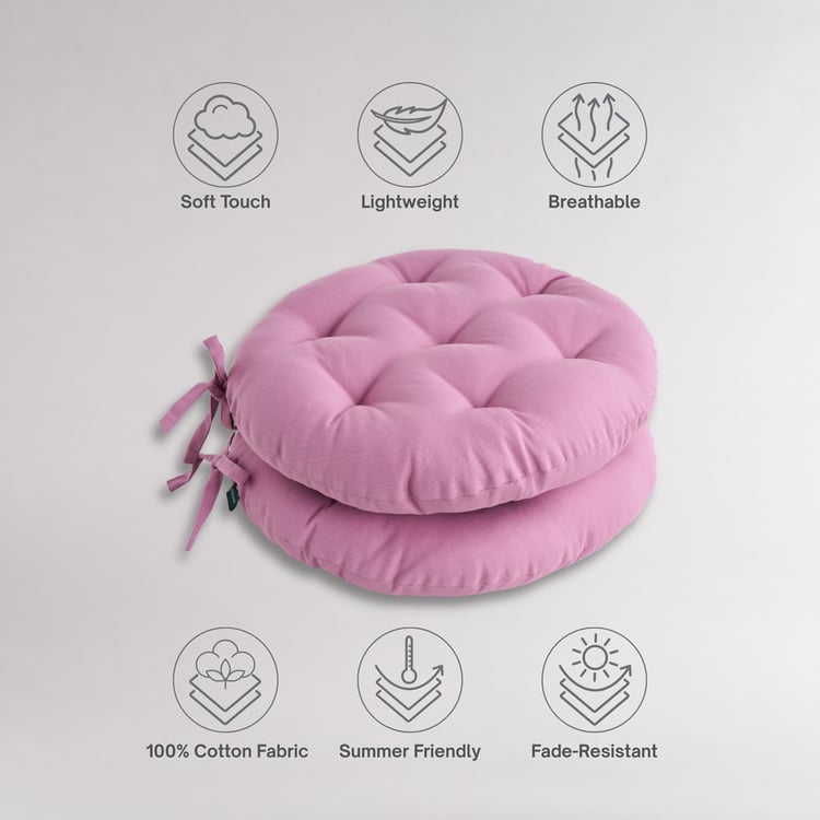 SKANDA FAB Set of 4 Cotton Cushion Chair Pads - 40x40cm