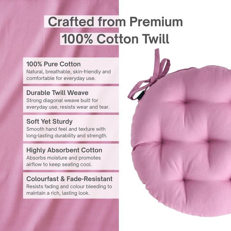 SKANDA FAB Set of 4 Cotton Cushion Chair Pads - 40x40cm