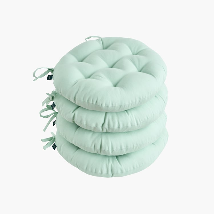 SKANDA FAB Set of 4 Cotton Cushion Chair Pads - 40x40cm