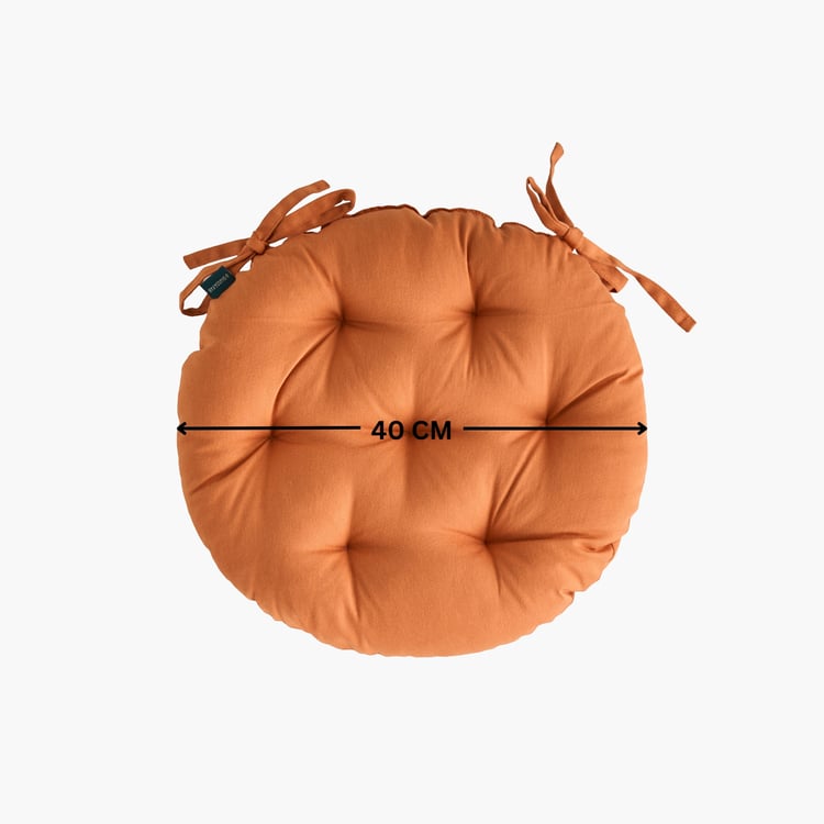 SKANDA FAB Set of 6 Cotton Cushion Chair Pads - 40x40cm