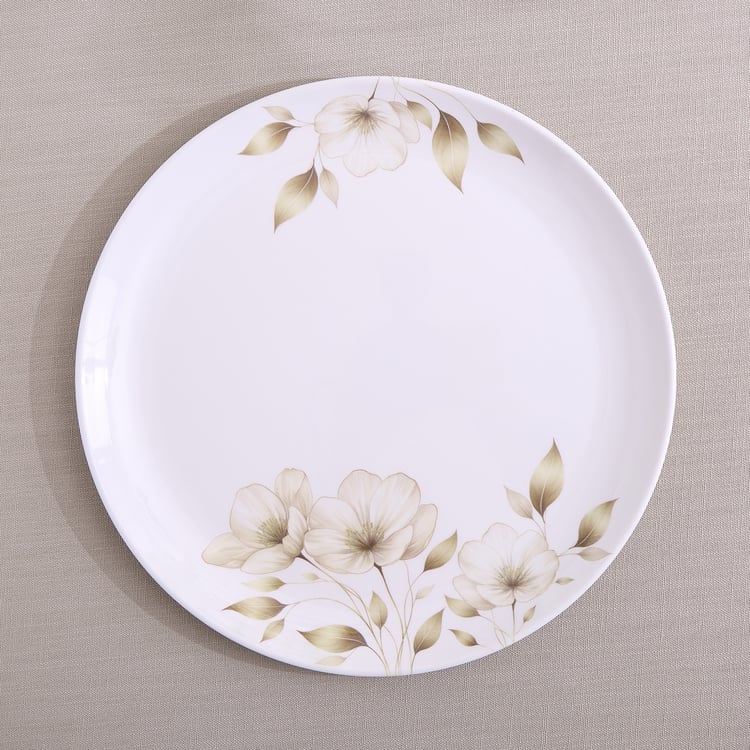 Meadows Gold Melamine Floral Print Dinner Plate - 27 cm