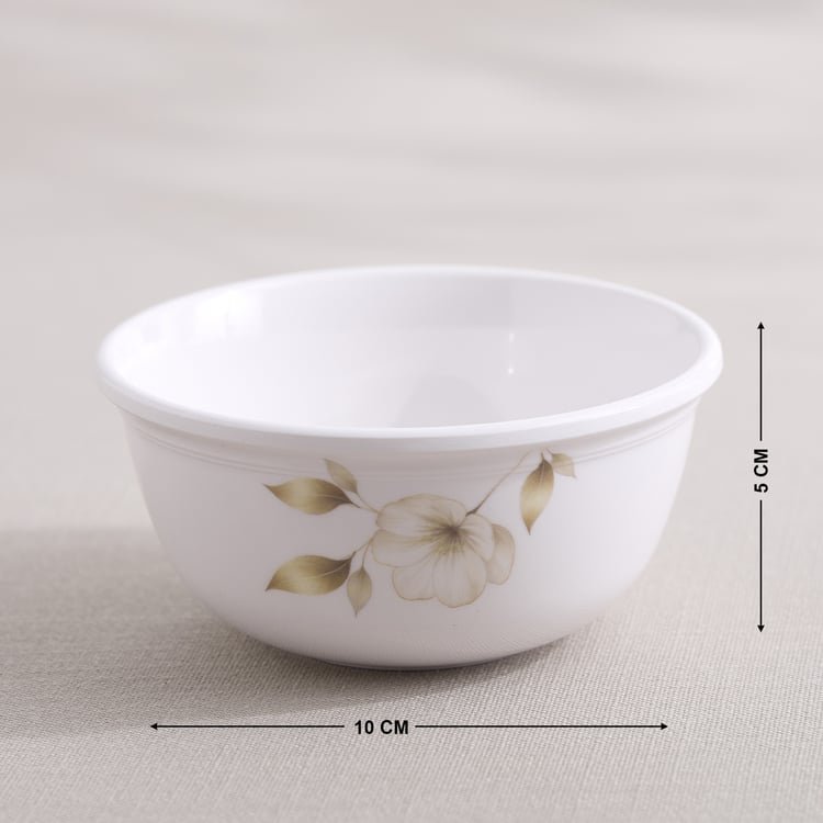 Meadows Gold Melamine Floral Print Katori - 250ml