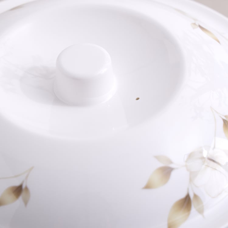 Meadows Theme Melamine Floral Print Serving Bowl with Lid - 1.4L