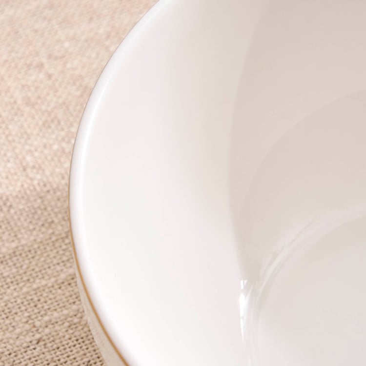 Altius Embossed Floral New Bone China Cereal Bowl - 400ml