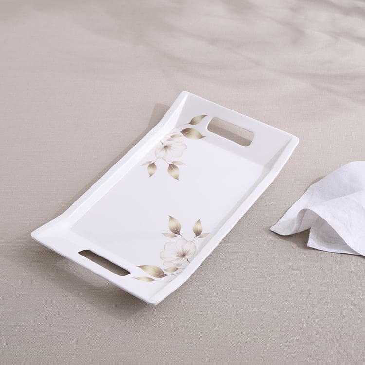Meadows Gold Melamine Printed Serving Tray - 23x17cm