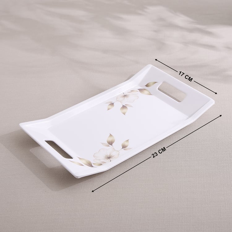 Meadows Gold Melamine Printed Serving Tray - 23x17cm
