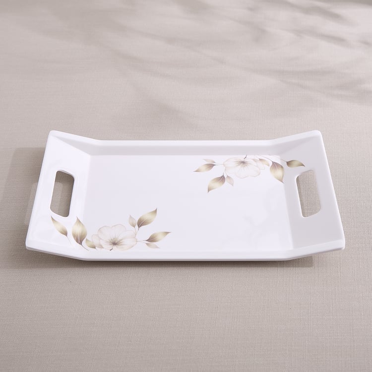 Meadows Gold Melamine Printed Serving Tray - 23x17cm