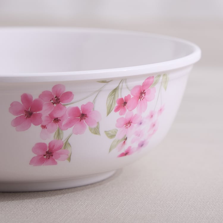 Meadows Decal Melamine Floral Print Serving Bowl with Lid - 1.4L
