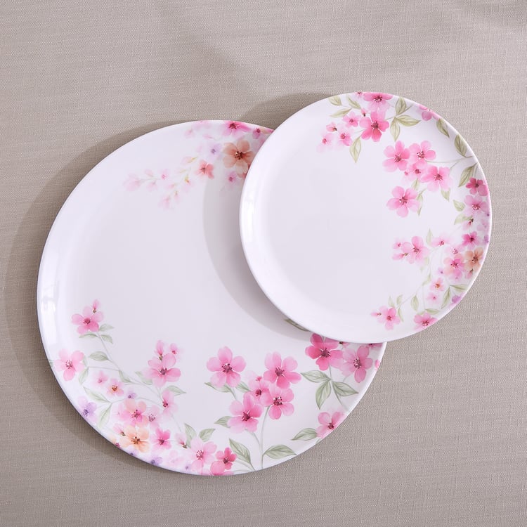 Meadows Decal Melamine Floral Print Side Plate - 22cm