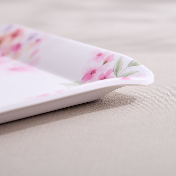 Meadows Decal Melamine Floral Print Serving Tray - 38x27cm