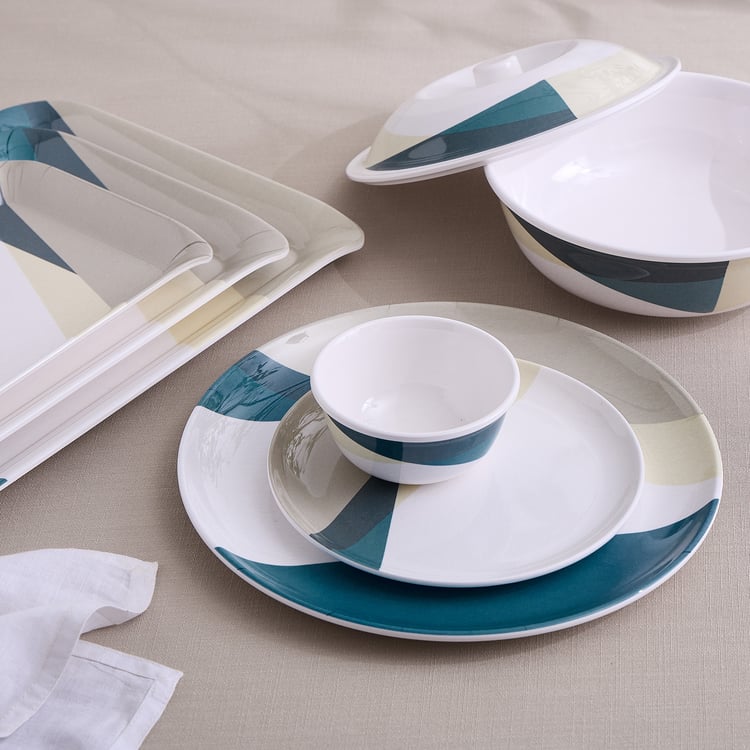 Meadows Decal Melamine Printed Serving Bowl with Lid - 1.4L