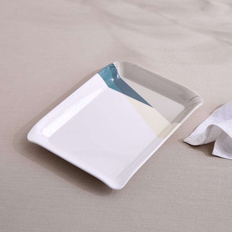 Meadows Decal Stylo Melamine Printed Serving Tray - 30x17cm
