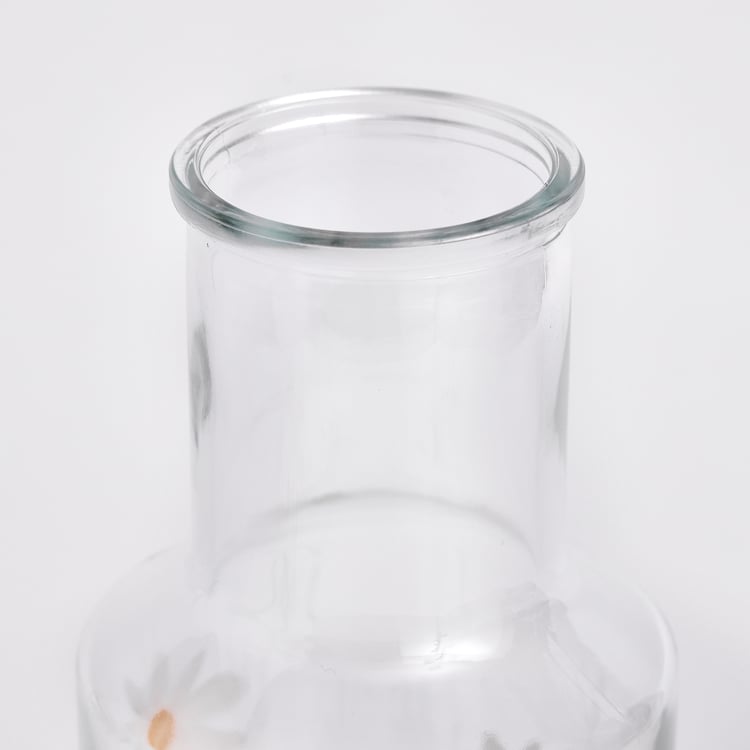 Infinity Daisy Glass Printed Decanter with Tumbler